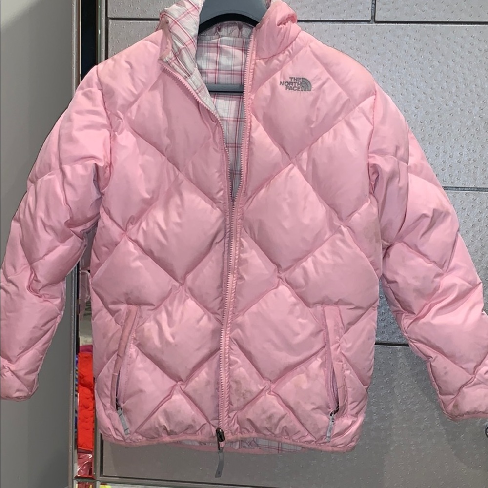PINK NORTH FACE reversible